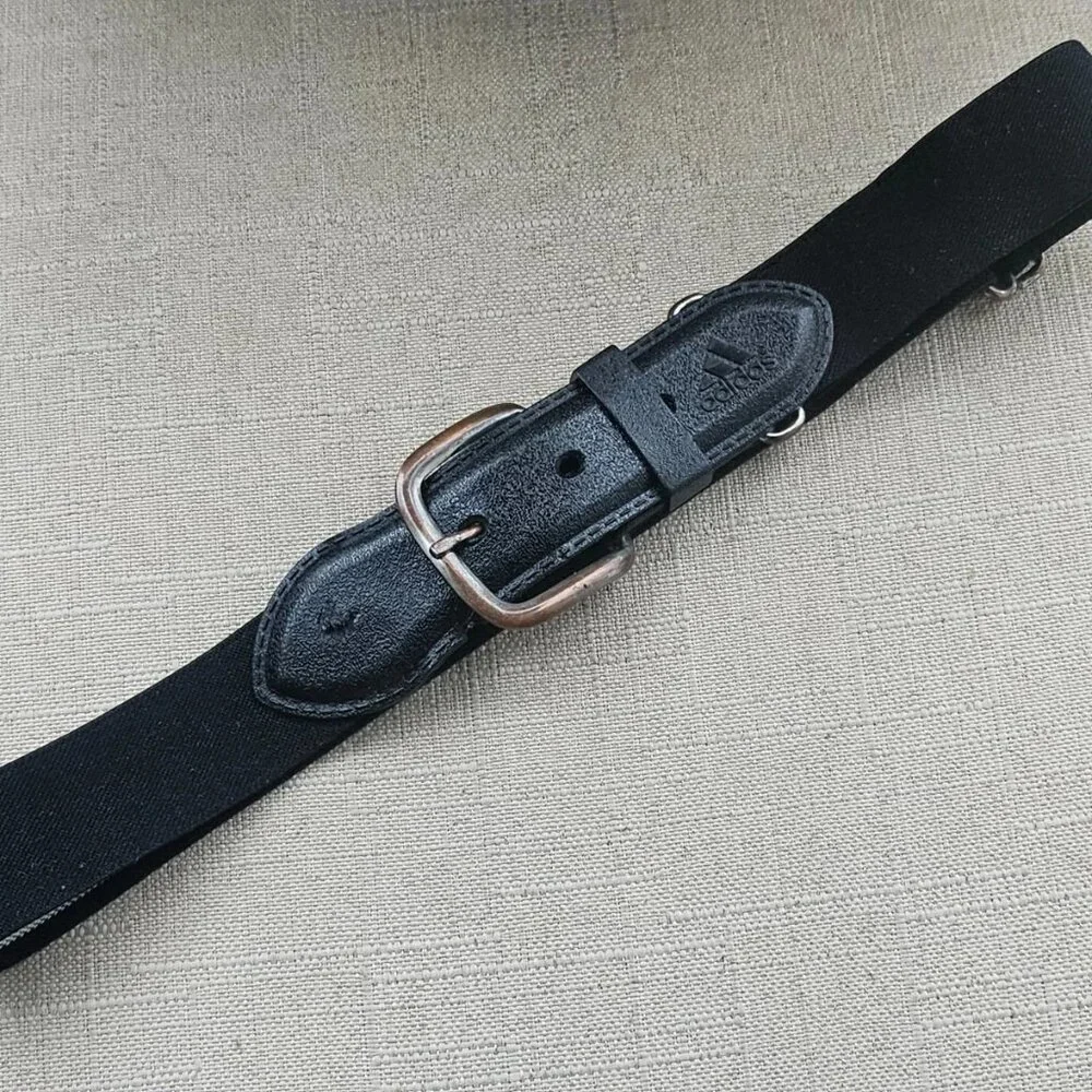 Adidas Boys Belt Black Stretched Waistband Sport Belt Pin Buckle Size adjustable